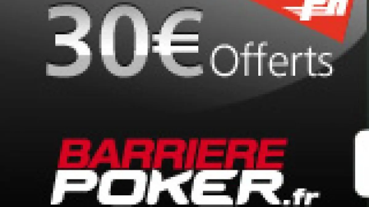 30€ offerts sur Barrière