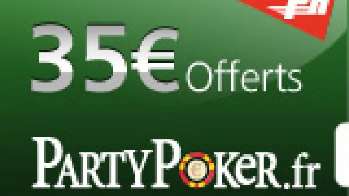 35€ offerts sans dépôt sur Party Poker