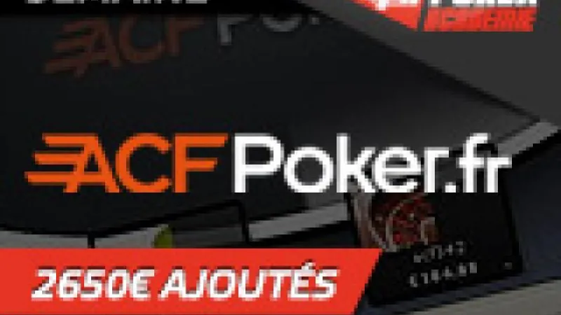 Freeroll PA sur ACFPoker - 100 € + 2 places pour la Finale PA