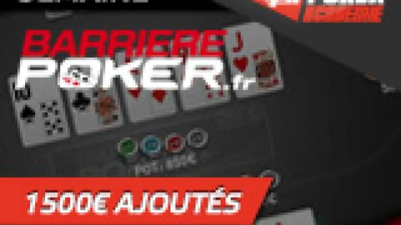 PA Freeroll #1 sur Barrière Poker - 200€ ajoutés