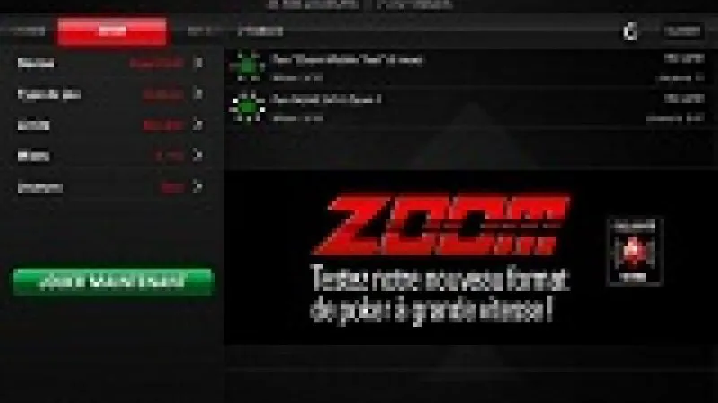 Zoom arrive en France sur Pokerstars.fr