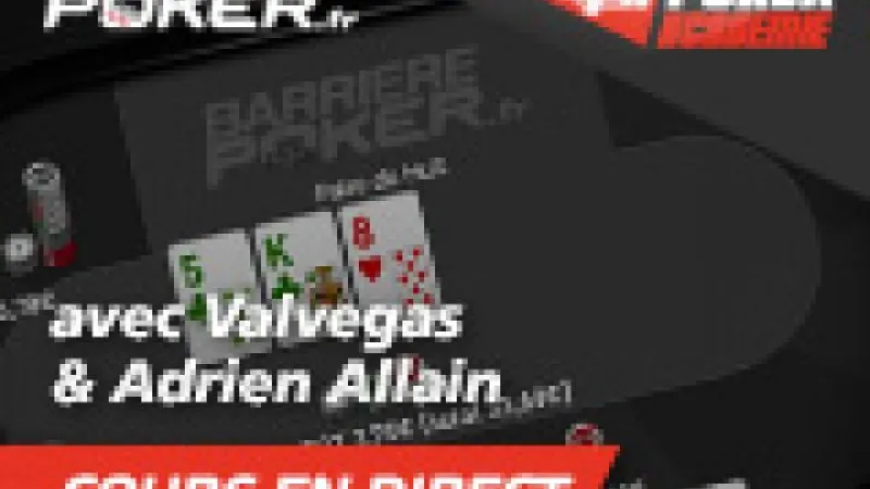 Cours en direct avec Adrien Allain et Valvegas - Revue Super High Roller 750 euros
