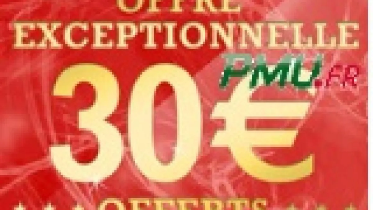 30€ offert en cash sur PMU.fr