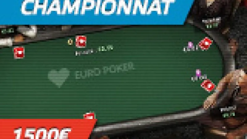 Championnat double semaine Europoker avec 1500€ ajoutés