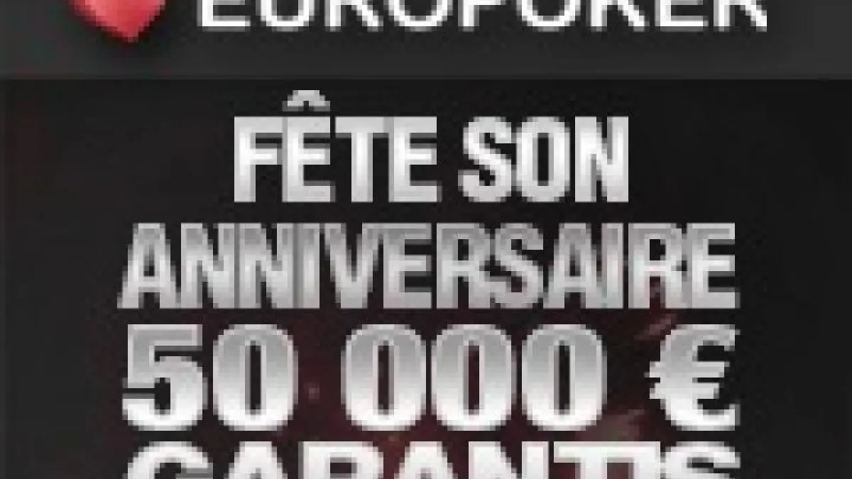 PokerAc SuperMonday 2€ rebuy sur EuroPoker - 800€ garantis