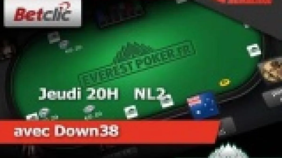 Cours en direct: Down38 joue en live en 6max sur Everest.fr!