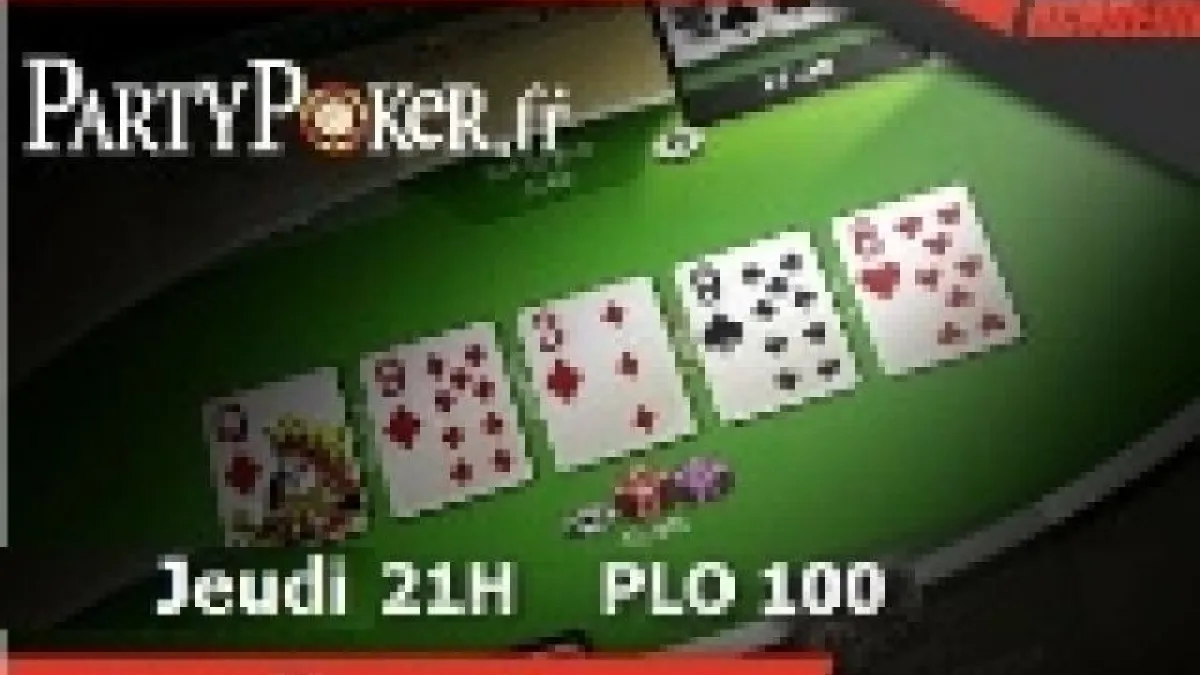 Cours en direct : Yeepaa revoit des mains en PLO100 jouées sur PartyPoker