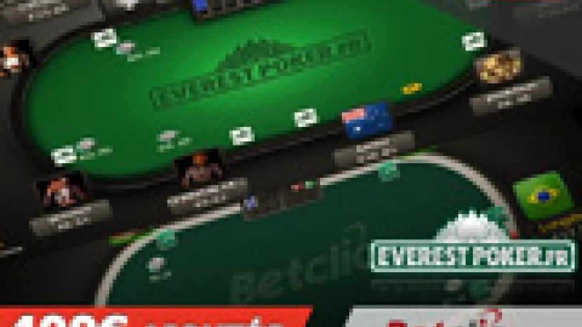 1€ PokerAc Vortex - 100€ ajoutés sur Everest-Betclic
