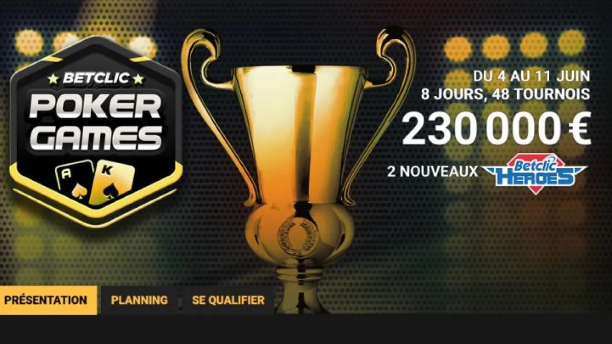 Les Betclic Poker Games sont de retour !
