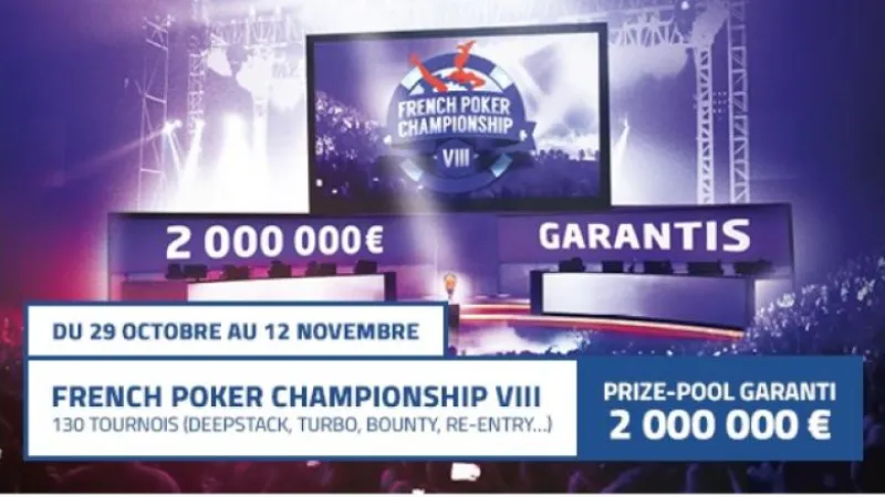 Top départ dimanche des French Poker Championship : 2.000.000€ garantis
