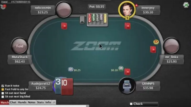 Zugzwang joue pour vous en micro limit (NL25) !