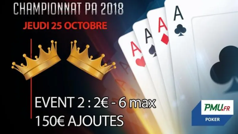 Championnat PA 2018 : Event 2 - 6 max (2€)