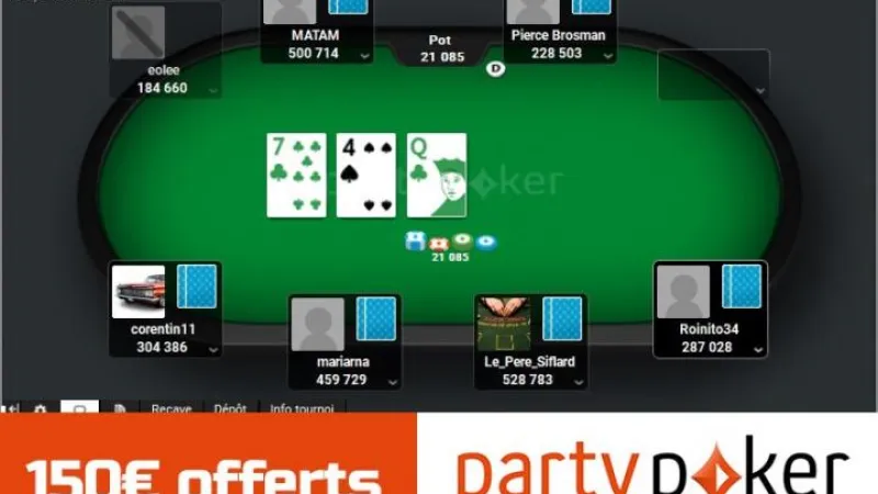 La FreeParty du jeudi : Freeroll 150€ ajoutés sur Party Poker