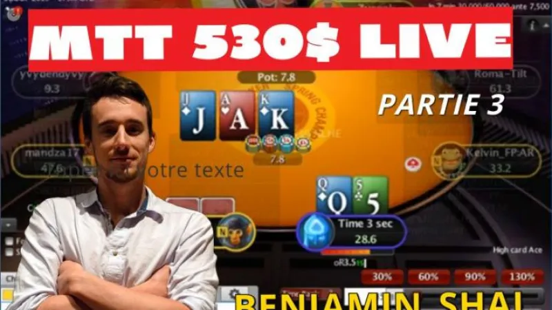 [Replay] Benj joue en live un 530$ et 2100$ WCOOP (day 2) [3/5]