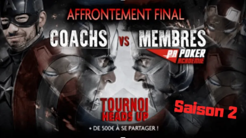 L'affrontement final saison 2 : Défiez les coachs en Heads Up - 500€ à se partager