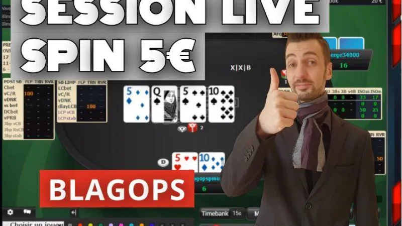 Blagops joue en live sur les 5€ SNG Jackpot - Part1