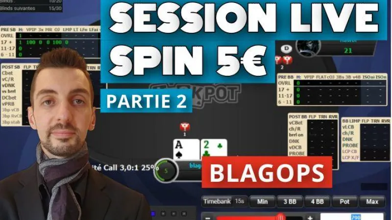 Blagops joue en live sur les 5€ SNG Jackpot - Part2