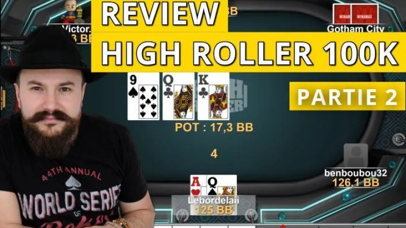 Analyse de mains dans le high Roller Sunday 100K (2)
