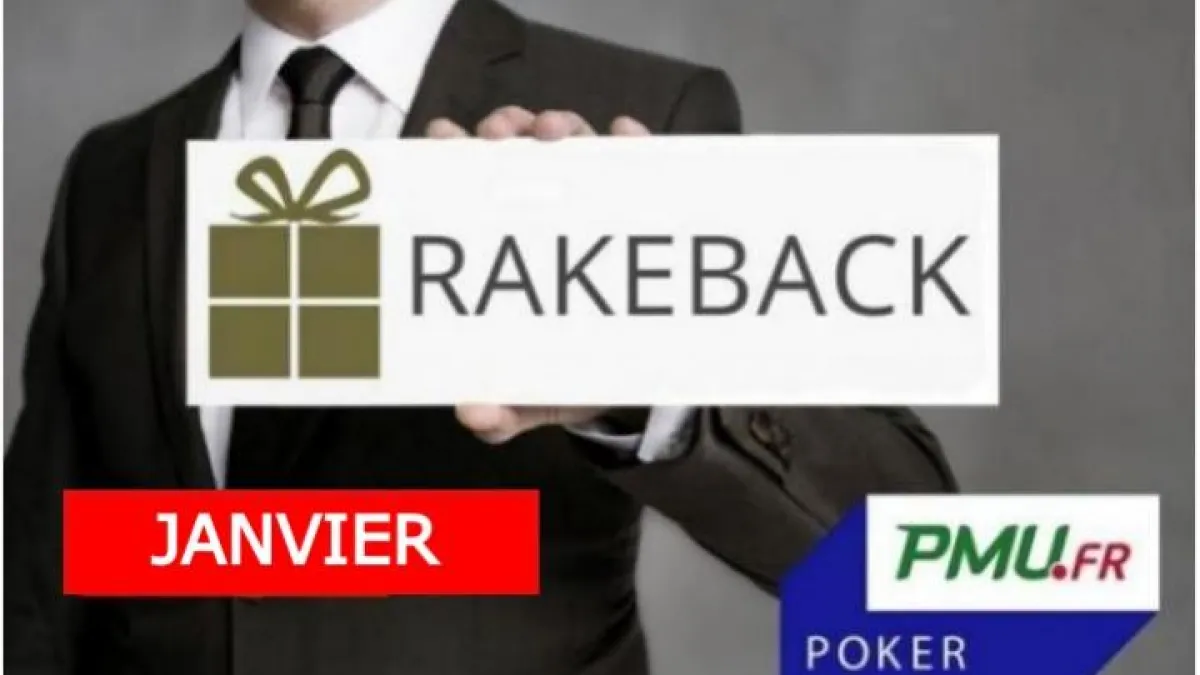 La promotion rakeback de janvier sur PMU Poker !