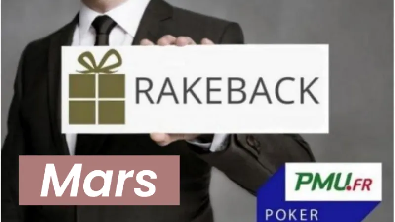 La promotion rakeback de mars sur PMU Poker !