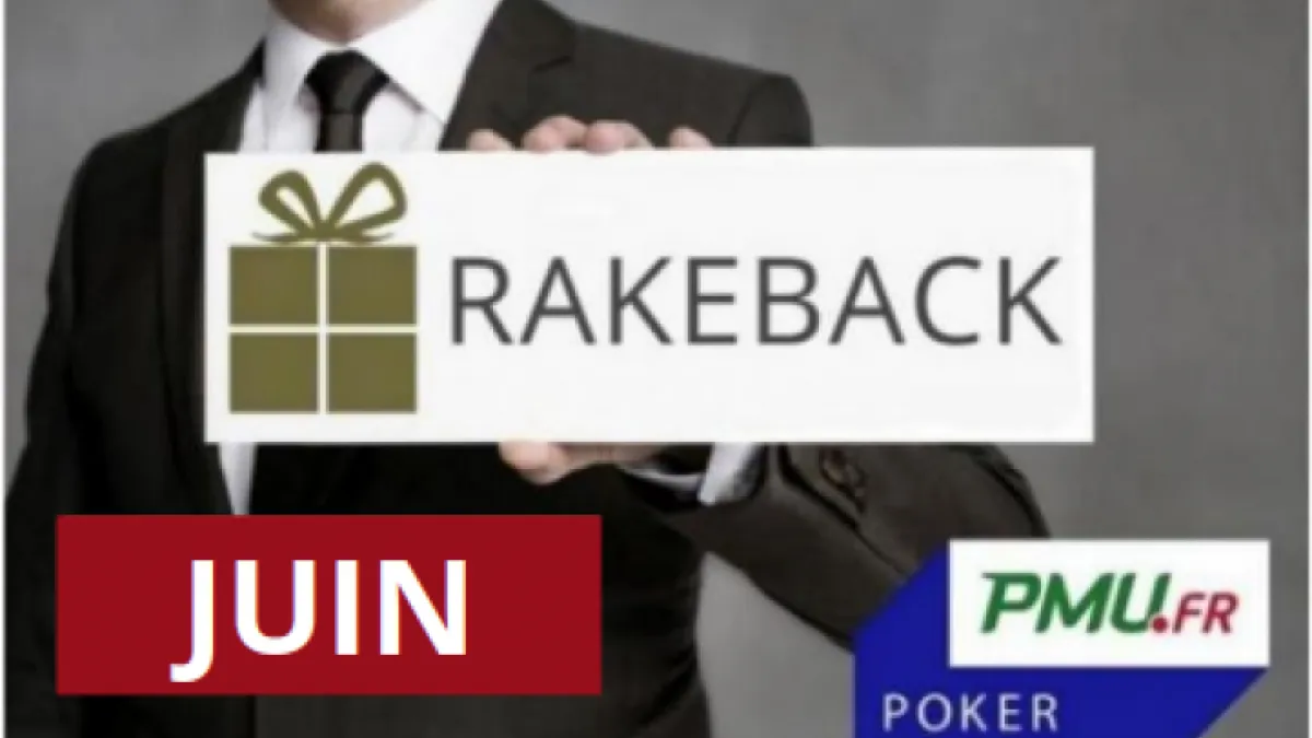 La promotion rakeback de juin sur PMU Poker !