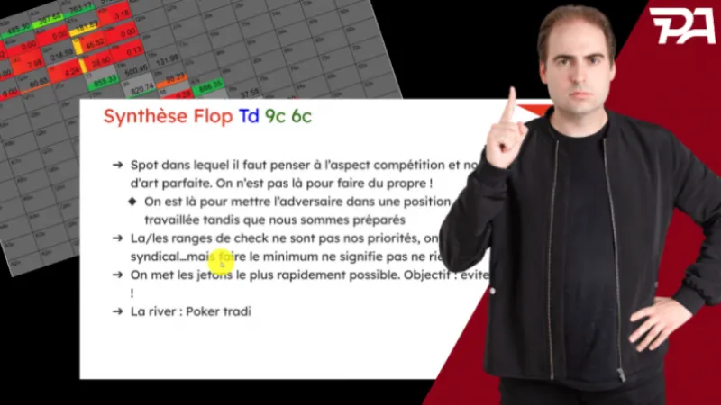 Sb vs BU en pot 3bet, Freudinou vous explique tout ! Board : Td 9c 6c