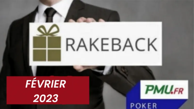 La promotion rakeback de février 2023 sur PMU Poker !