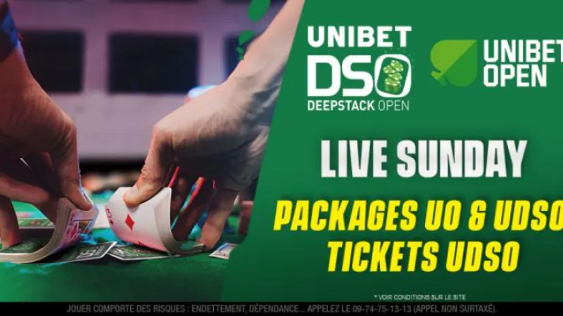Promo Live Sunday sur Unibet : 3 sats live et 7 packages à remporter ce dimanche !