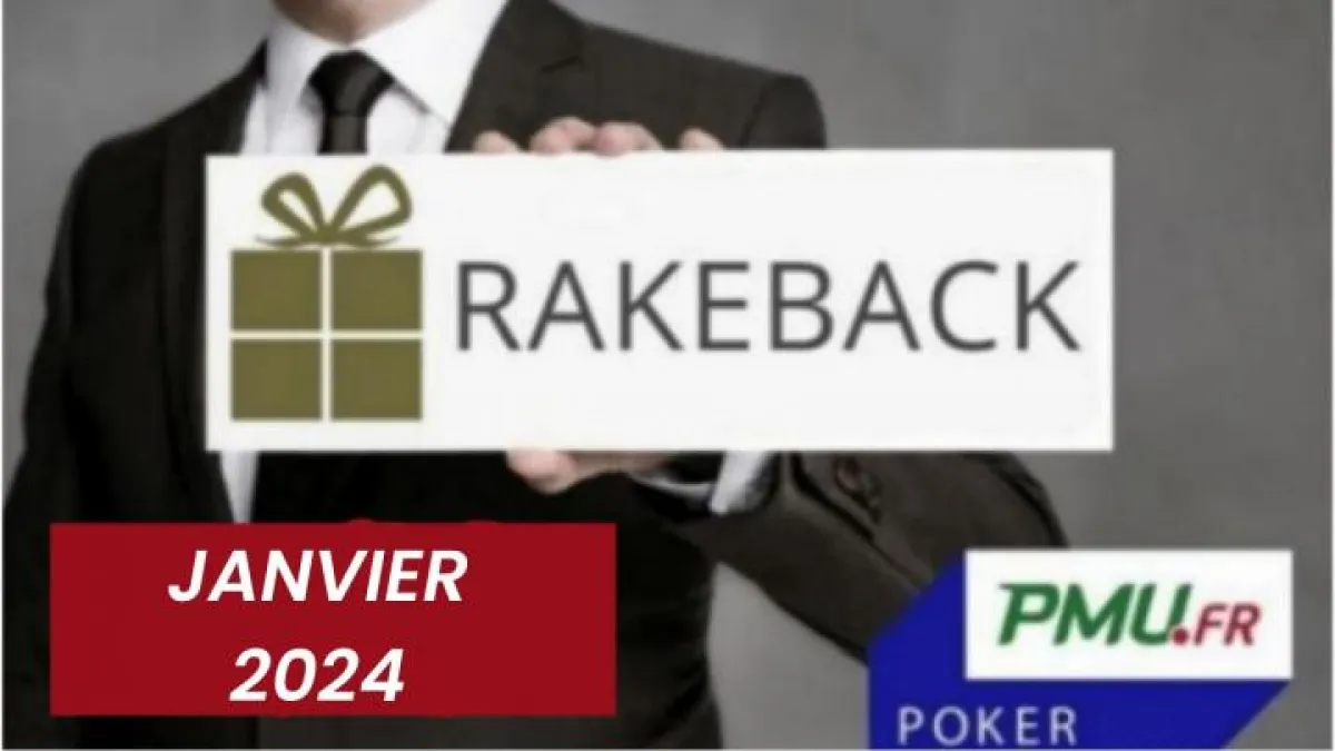La promotion rakeback de janvier 2024 sur PMU Poker !