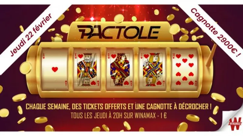 PActole 2024 : 2900€ DE CAGNOTTE CE JEUDI SUR WINAMAX