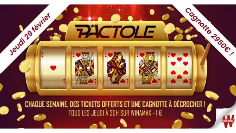 PActole 2024 : 2950€ DE CAGNOTTE CE JEUDI SUR WINAMAX