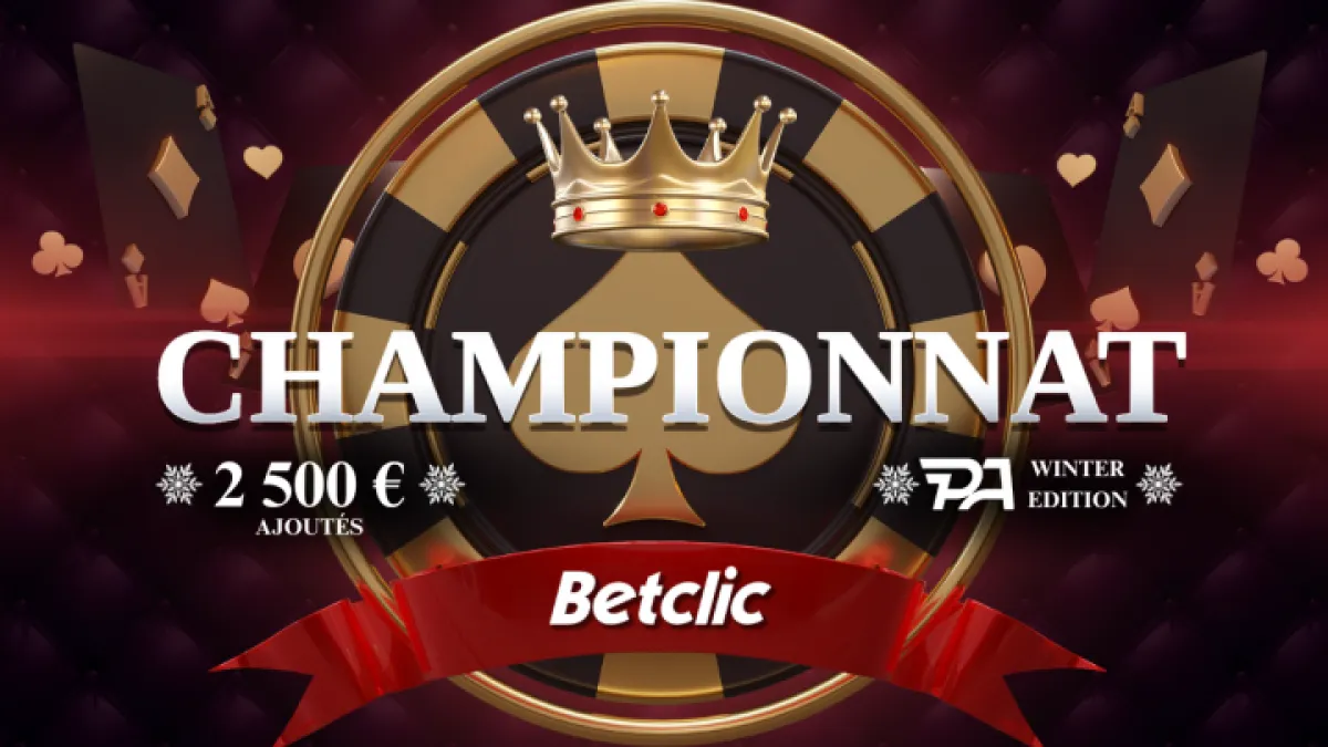 Championnat Poker Académie Winter Edition sur Betclic : 2.500€ ajoutés !