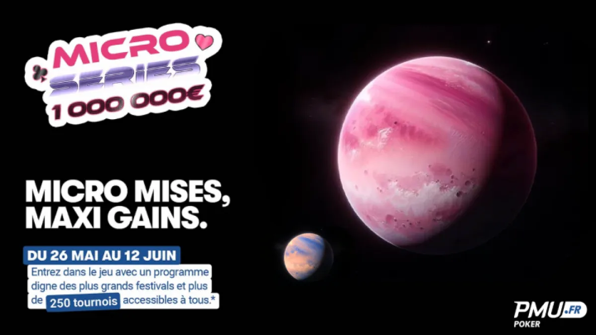 Découvrez les Micro Series de PMU Poker : Un Million d'Euros Garantis !
