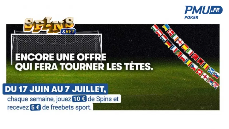 SPINS & BET sur PMU Poker : jouez et gagnez des paris gratuits !