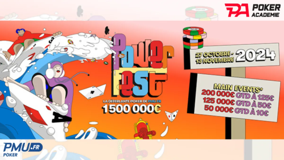 Powerfest de retour sur PMU Poker : plus de 300 tournois et 1 500 000 € garantis !
