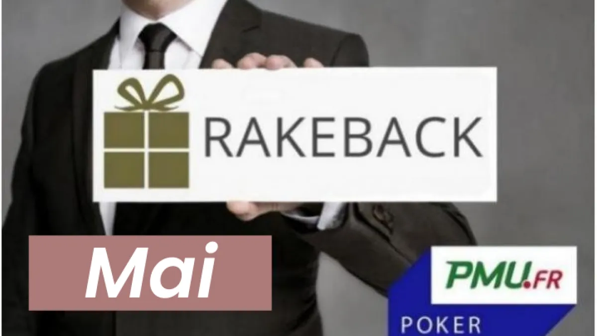 La promotion rakeback de mai sur PMU Poker !