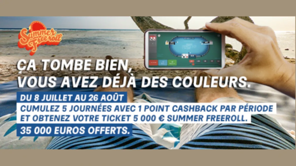 Summer freeroll sur PMU : 50 000€ de tickets à gagner !
