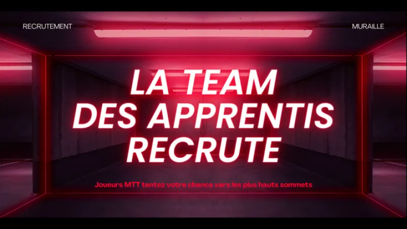 Nouveau recrutement de la Team MTT des Apprentis