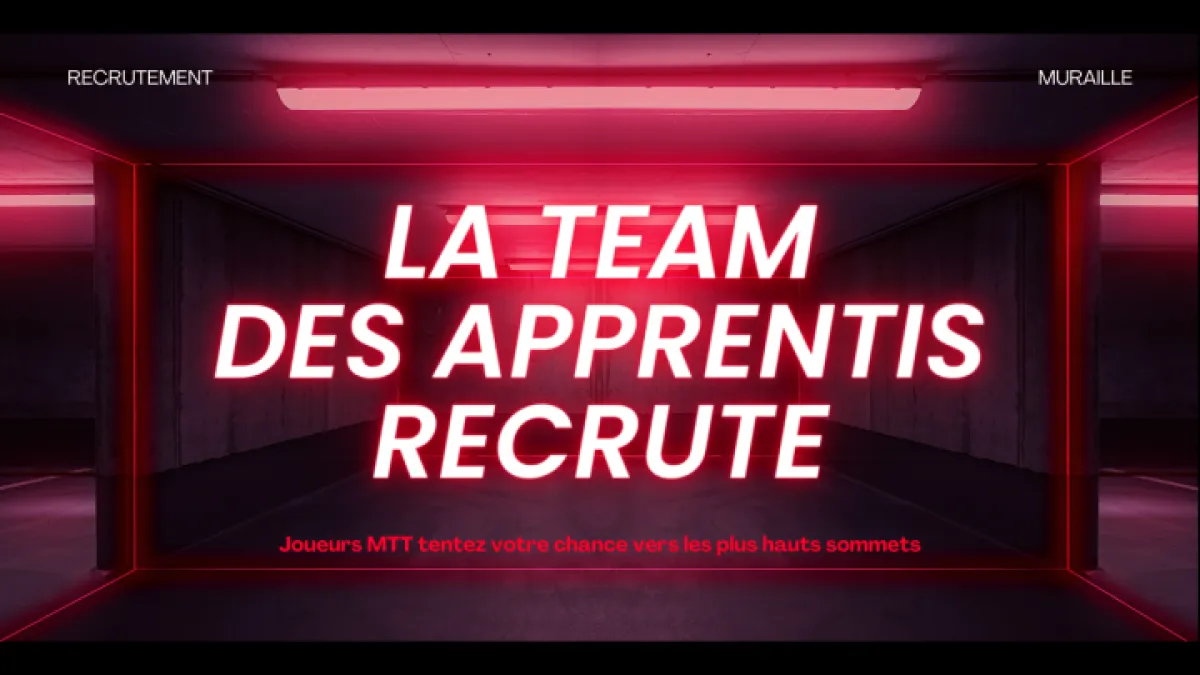 Nouveau recrutement de la Team MTT des Apprentis