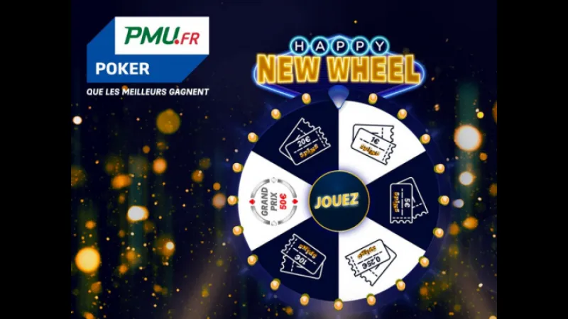 Préparez-vous à lancer l'Happy New Wheel sur PMU Poker !