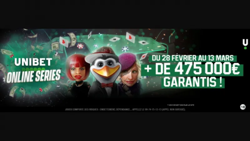 UNIBET ONLINE SERIES : 80 TOURNOIS ET LEADERBOARDS !