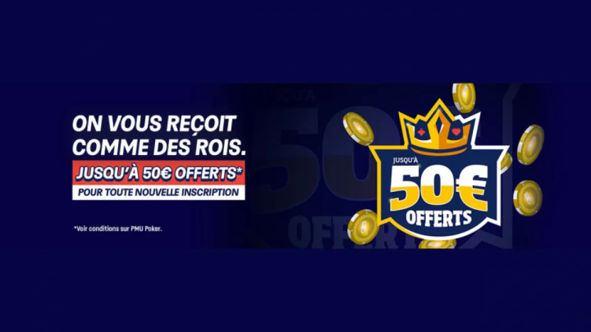 50€ offert pour toute nouvelle inscription sur PMU 