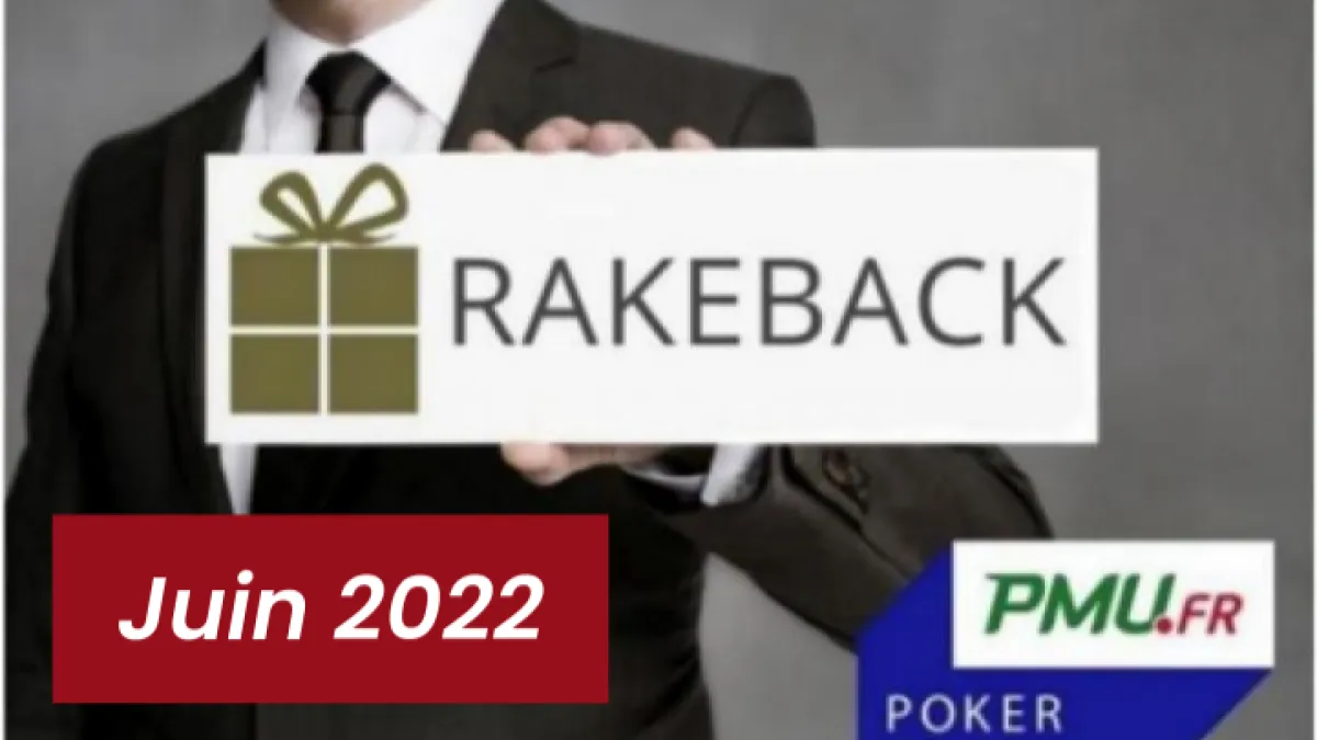 La promotion rakeback de juin 2022 sur PMU Poker !