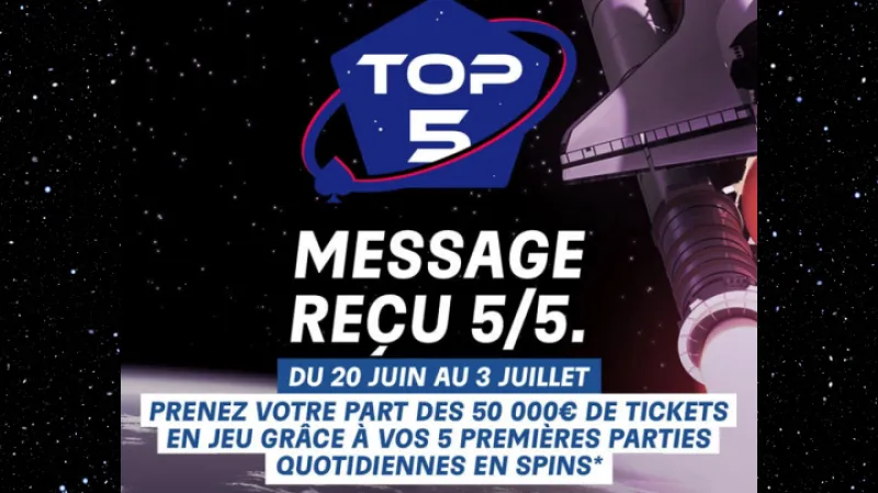 50 000€ de tickets Spins sont à remporter sur PMU Poker ! 