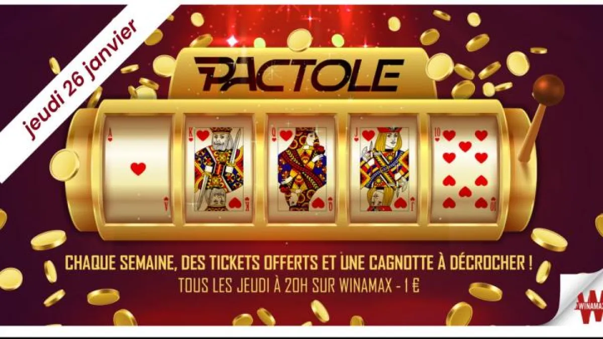 PActole 2023 : 100€ DE CAGNOTTE CE JEUDI SUR WINAMAX