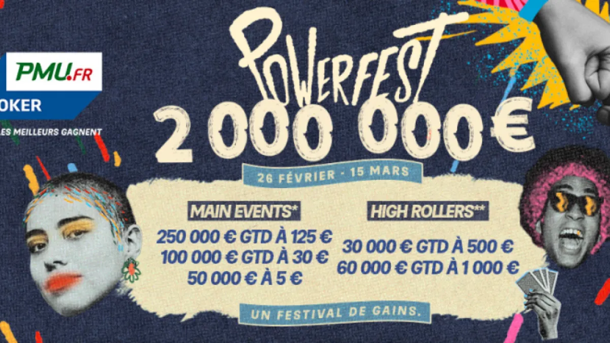 Powerfest 2023 : 2 000 000 € garantis sur PMU et partypoker !