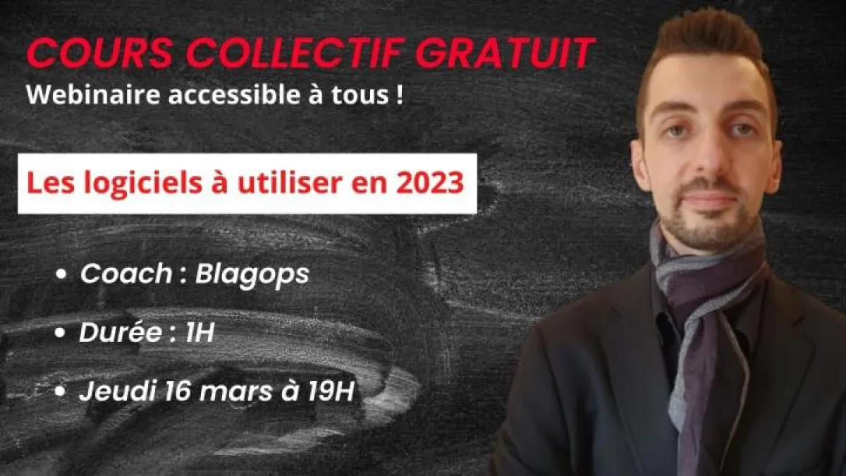 Cours collectif gratuit (SPIN) - Les logiciels à utiliser en 2023