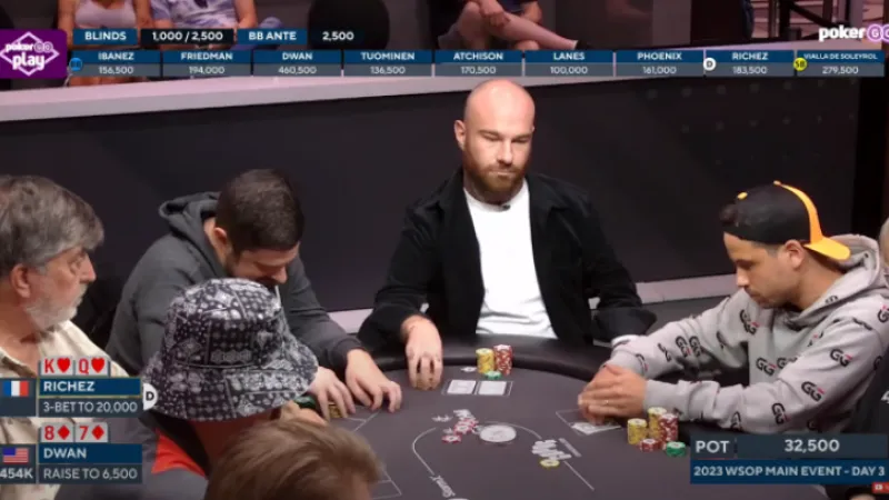 Bibibiatch en table TV du day 3 du Main Event des WSOP !