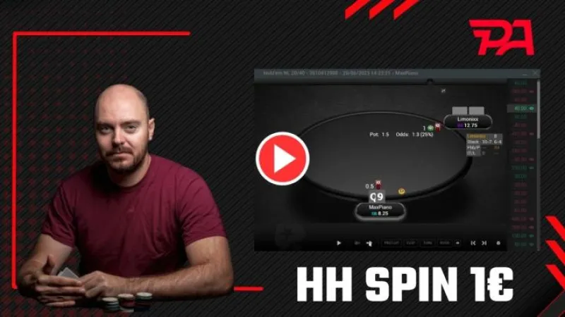 Review de mains de SB en HU en SPIN 1€