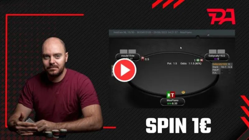 Review de mains au BTN en 3-max en SPIN 1€